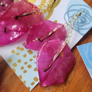 Bougainvillea handmade earrings